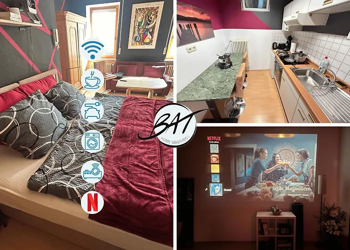 35Qm 4 Personen Ferienwohnung Zentral! Kino! Kueche! Wallbox! Raeder, Eg